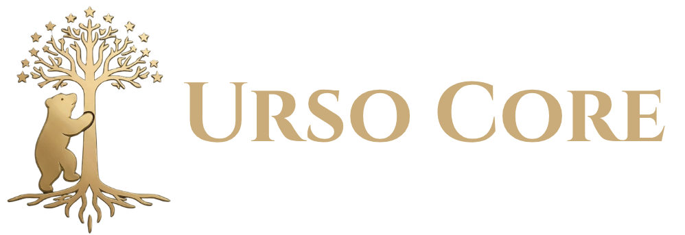 Logotipo dorado de Urso Core